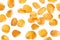 Yellow cornflakes closeup