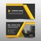 Yellow corporate business card, name card template ,horizontal simple clean layout design template ,