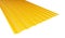 Yellow corrugated metal sheet