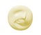 Yellow cosmetic cream swirl blob isolated on white. Facial mask, skincare makeup product swatch
