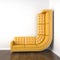 Yellow couch bended to climb up