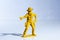 Yellow cowboy plastic toy figure