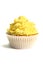 Yellow creamed sweet cupcake