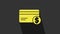 Yellow Credit card and dollar symbol icon isolated on grey background. Online payment. Cash withdrawal. Financial
