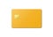 Yellow credit card on a white background