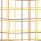 Yellow crossed lines grid seamless pattern. Hand drawn plaid endless wallpaper. Checkered background