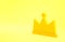 Yellow Crown icon isolated on yellow background. Minimalism concept. 3d illustration 3D render