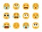 Yellow crying emoji faces