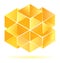 Yellow cube design