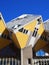 The yellow cube houses in Rotterdam. Netherlands