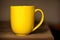 Yellow cup. Sunny Delight. The Vibrant Yellow Mug. Generative AI