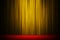 Yellow curtain stage theater studio entertainment background