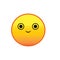 Yellow cute smiley face icon or button