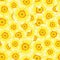 Yellow Daffodil - Narcissus Seamless Background. Vector Illustration