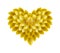 Yellow Dahlia Flowers in A Heart Shape
