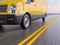 Yellow Delivery Commercial Van Motion Blurred 3d Illustration
