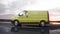 Yellow delivery van on highway. Very fast driving. Transport and logistic concept. Realistic 4k animation.