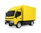 Yellow Delivery Van Isolated