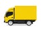 Yellow Delivery Van Isolated