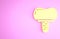 Yellow Dental implant icon isolated on pink background. Minimalism concept. 3d illustration 3D render