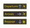 Yellow departure arrivals. Departure arrivals, great design for any purposes. Banner design. Vector illustration