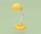yellow desk lamp 3d icon, minimal 3d render illustration on pastel Sprout background