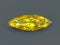 Yellow diamond marquise cut isolated
