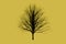 yellow die tree color Silhouettes art design