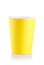 Yellow disposable cup