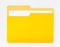 Yellow document folder icon isolated