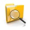 Yellow Document Folder with Magnifier