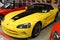 Yellow Dodge Viper in the museum of automobile sports of Sochi