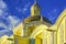 Yellow Dome San Cristobal Church Puebla Mexico