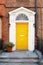 A yellow door in Dublin, Ireland
