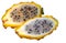 Yellow dragon fruit halfes