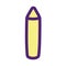 Yellow draw artistic color crayon icon