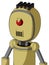 Yellow Droid With Bubble Head And Speakers Mouth And Angry Cyclops And Pipe Hair