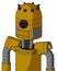 Yellow Droid With Dome Head And Toothy Mouth And Black Cyclops Eye