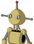 Yellow Droid With Rounded Head And Two Eyes And Single Led Antenna