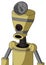 Yellow Droid With Vase Head And Round Mouth And Black Cyclops Eye And Radar Dish Hat