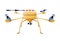 Yellow drone isolated on white. 3d rendering