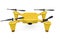 Yellow drone isolated on white background. 3d rendering