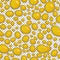 Yellow drops of toy slime