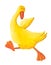 Yellow duck running