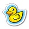 Yellow duck sticker