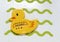 Yellow duck water thermometer for newborn baby bath