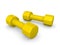 Yellow dumbbells