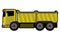 Yellow dump truck