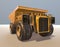 Yellow dumper,track,3d render