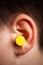 Yellow earplug